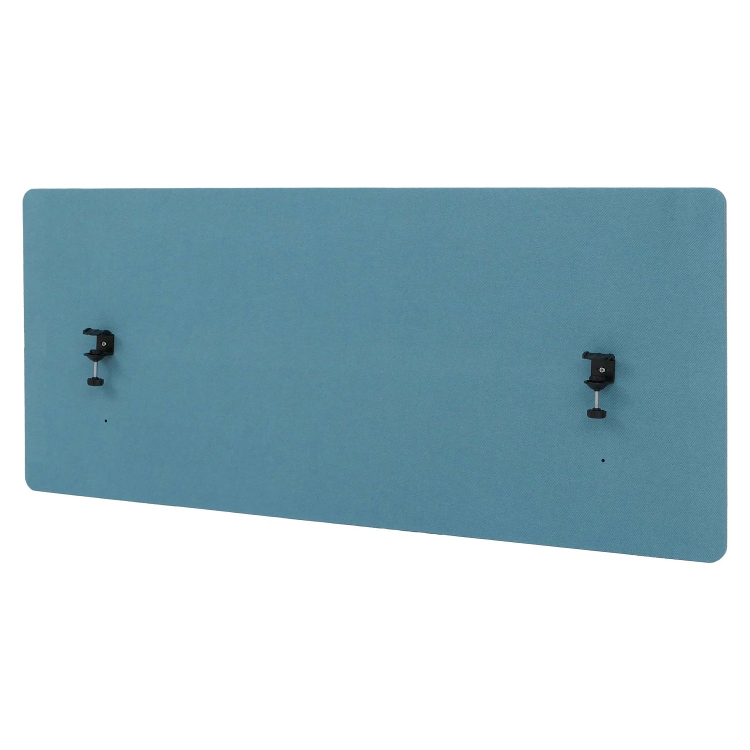 MCW Akustik-Tischtrennwand G75 Doppelwandig Stoff/Textil 60x140cm Türkis