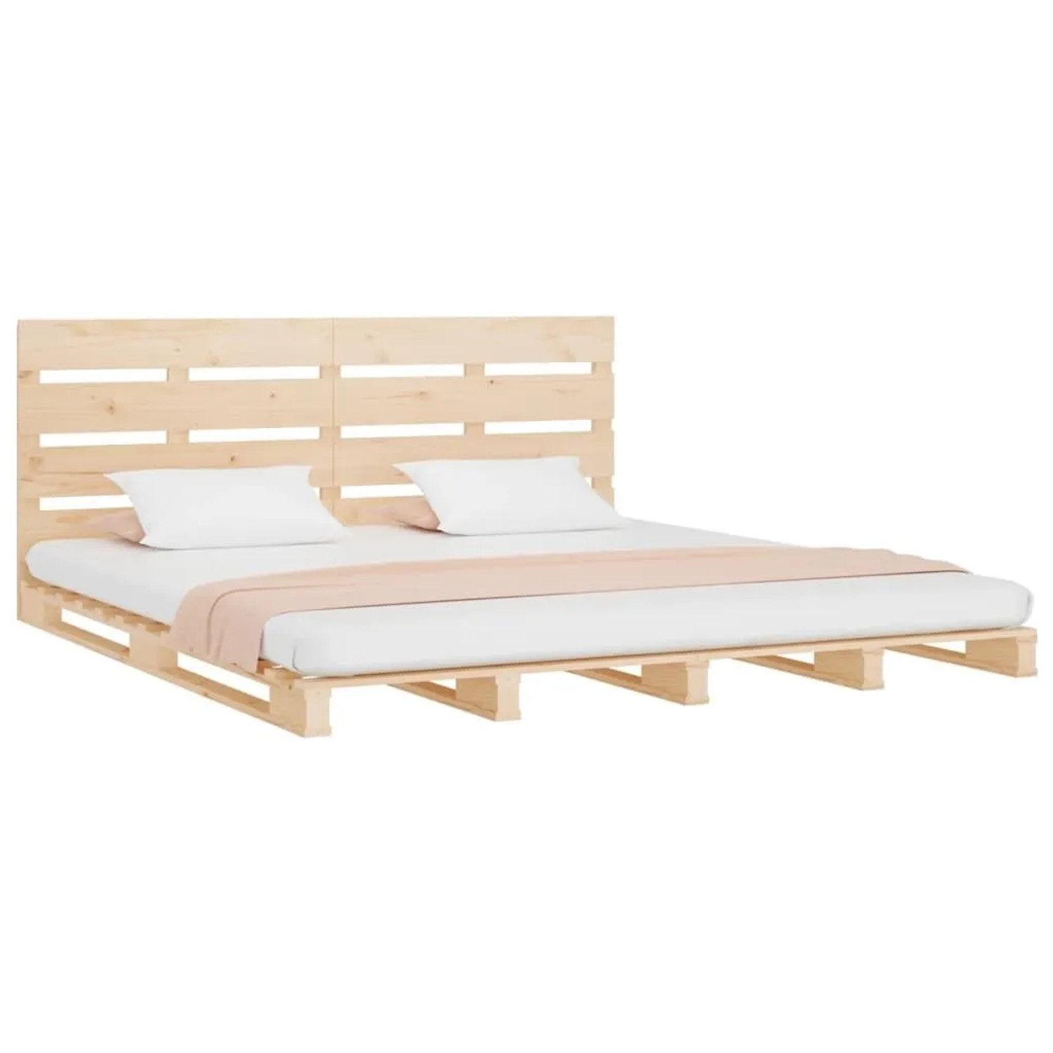 vidaXL Massivholzbett ohne Matratze 135x190 cm Kiefernholz 3120162
