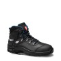 Schwarzer Jori Sicherheitsschnürstiefel Rocky S3 Gr. 37 aus Leder mit Stahlkappe.
