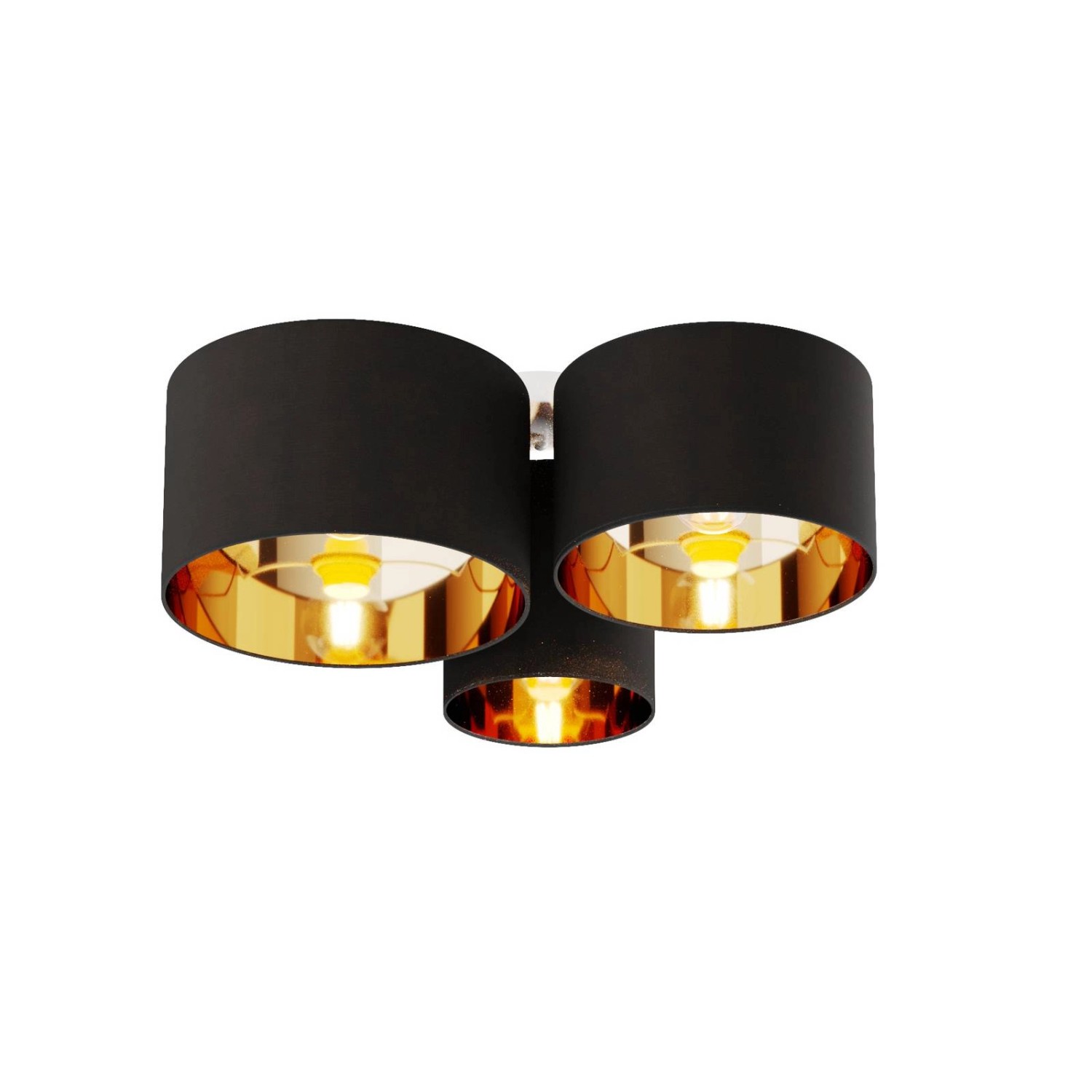 Lindby Deckenlampe Laurenz 9626901 Modern in Schwarz aus Textil 3-flammig E günstig online kaufen