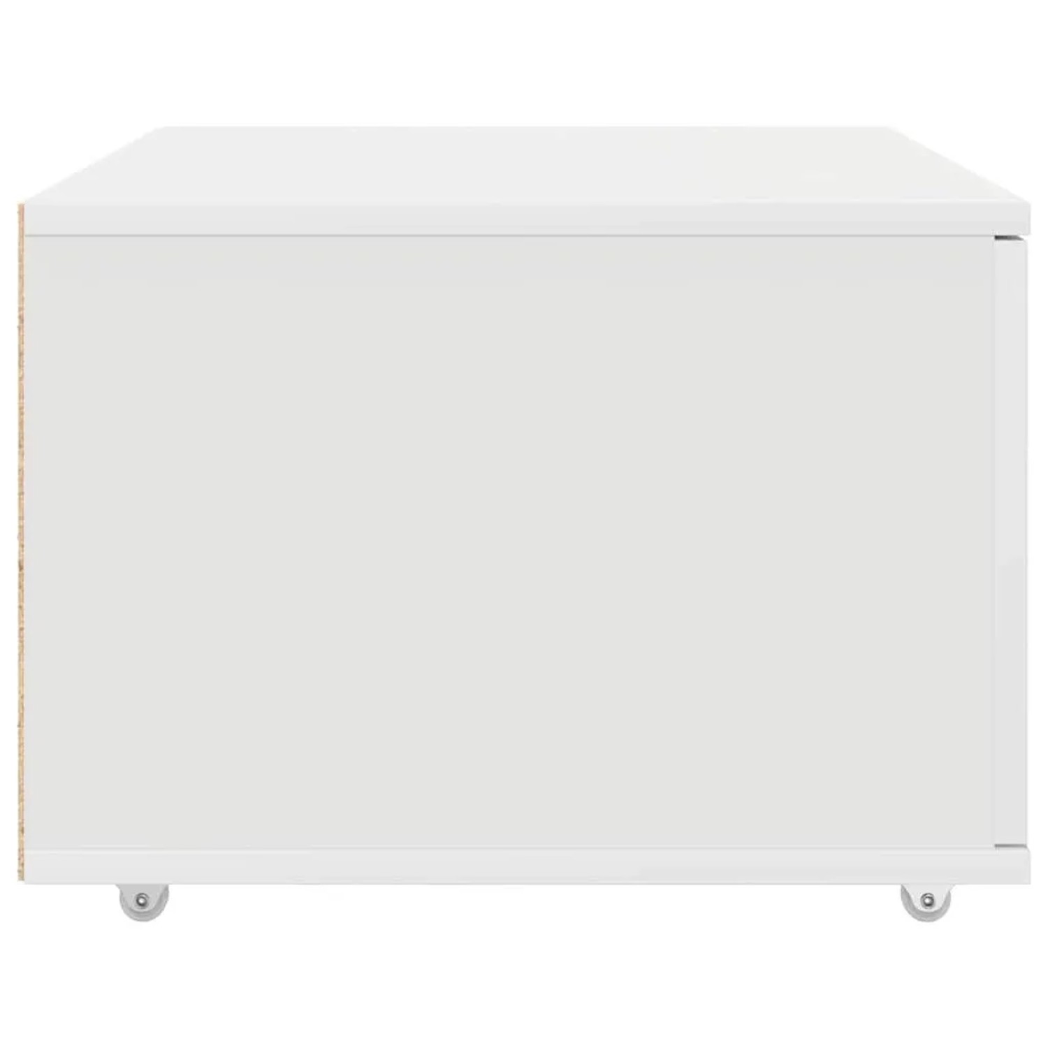 Weißer vidaXL Schubladenschrank mit Rollen, 55x45x31 cm, für Wohnzimmer.