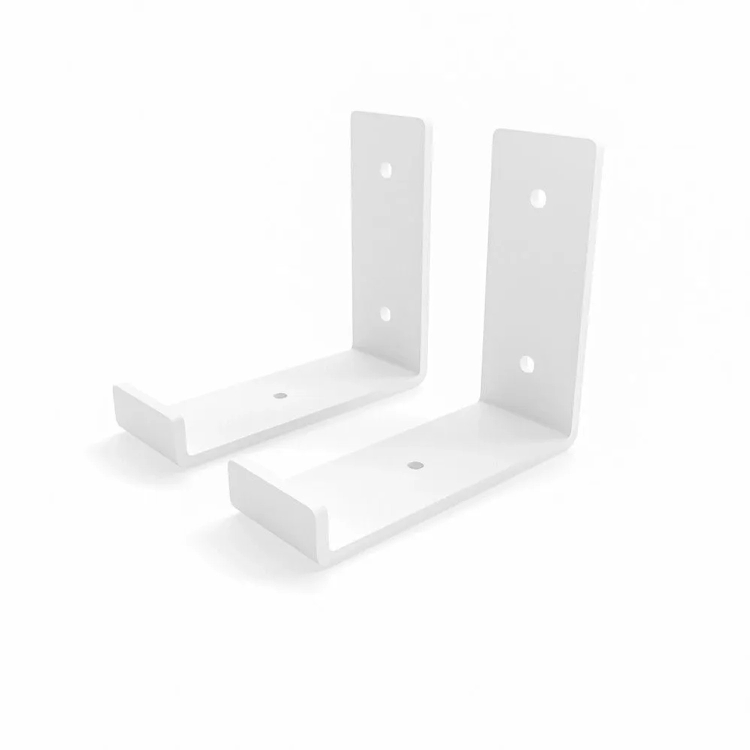 HEVVA Regalhalterung RIEDBERG 10 cm Tief 2er Set Weiß