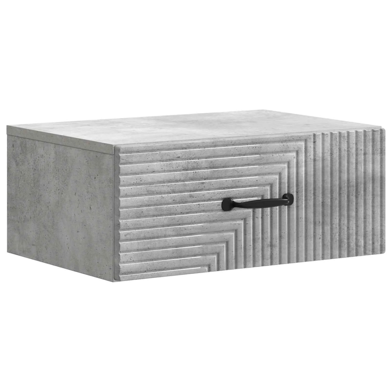 vidaXL Wandmontierter Nachttisch Betongrau 49 x 34,5 x 20 cm 898621