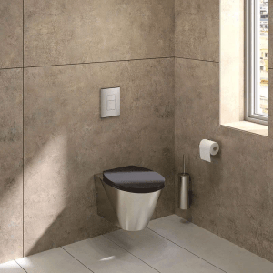 Delabie WC-Papierhalter für 1 Rolle, Edelstahl Seidenglanz