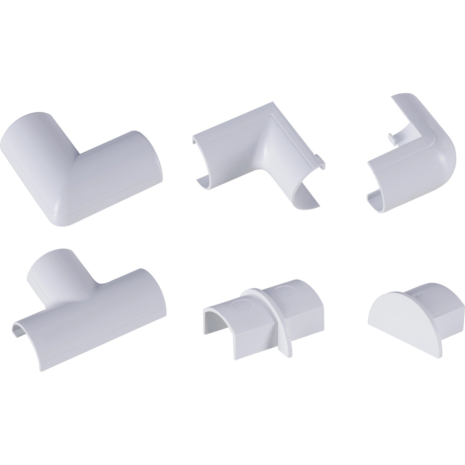 D-Line Kabelkanal Zubehör-Set Weiß 13-teilig