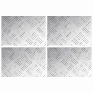 vidaXL Rautenscheiben 4 Stk Silber 30 x 20 cm Aluminium 4104242