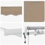 vidaXL Einziehbare Markise Beige 400 x 300 cm Stoff und Stahl 3330609_4