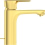 Ideal Standard Connect Air Waschtischarmatur Niederdruck Grande in gebürstetem Gold.