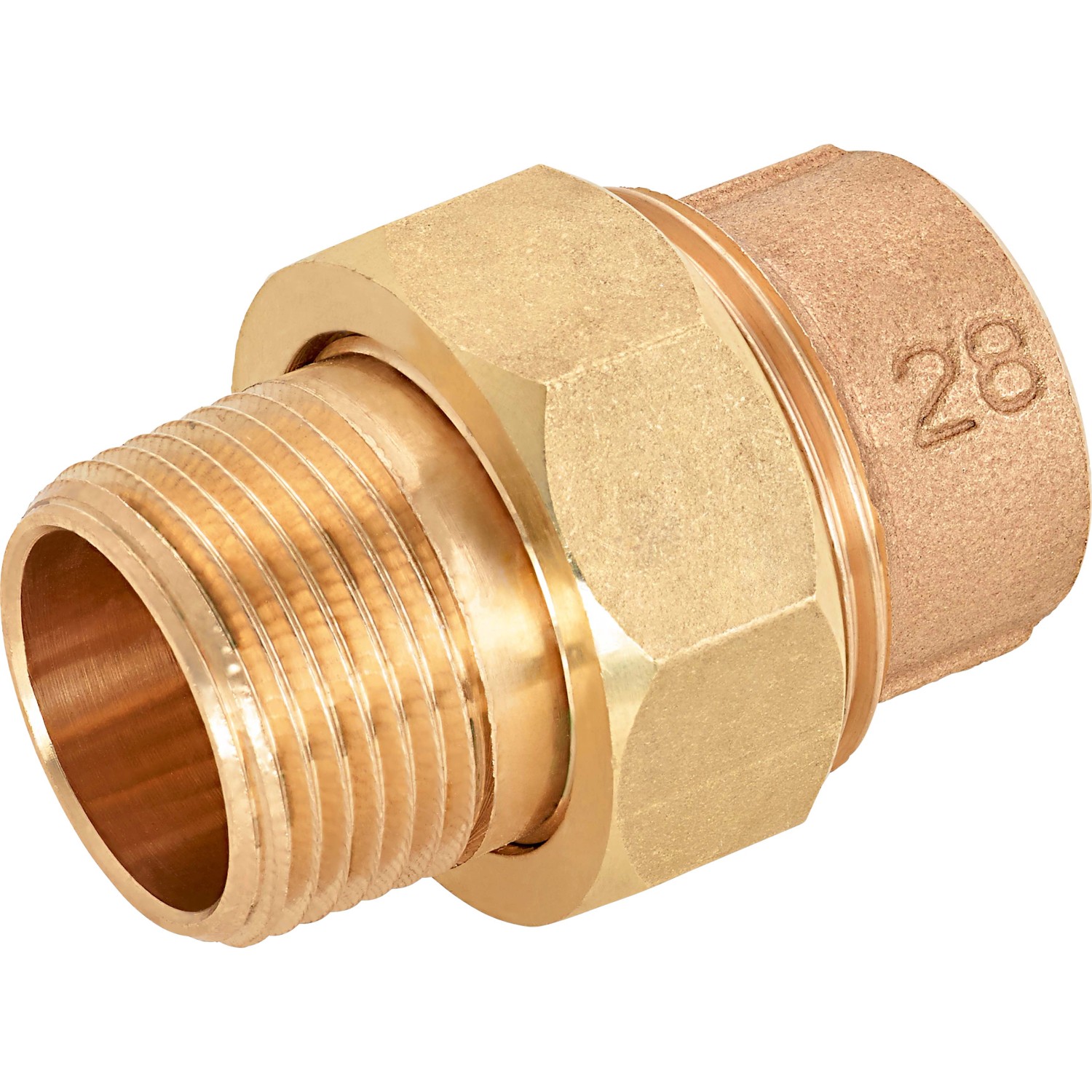 Löt-Verschraubung Ø 28 mm x 33,3 mm (R 1) Rotguss