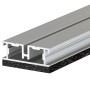 GS Terrassen Gummipad, 150x50x5mm, schwarz, unter Aluprofil für Terrassendielen.