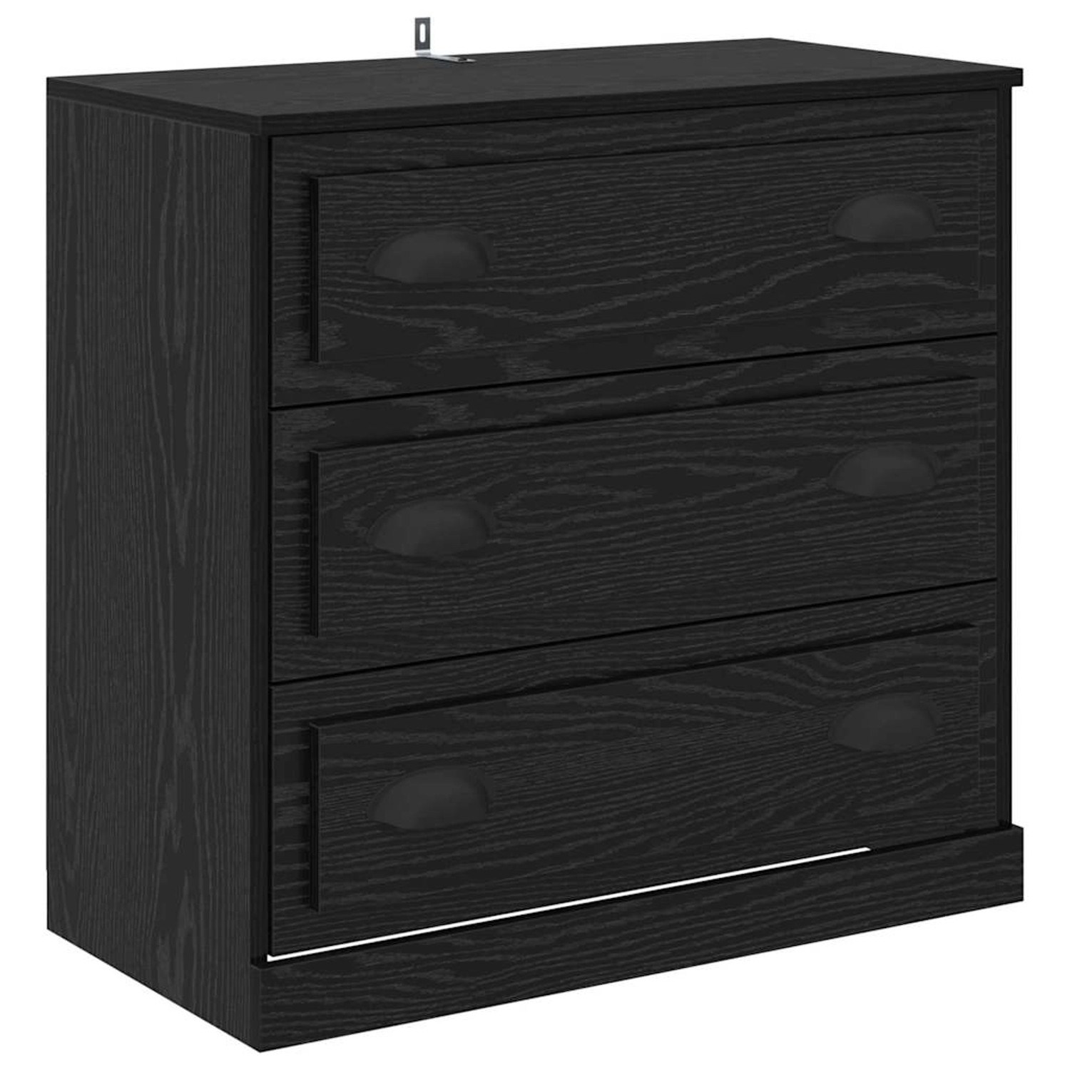 vidaXL Sideboard Schwarz Eichen-Optik 70 x 35,5 x 67,5 cm 881354