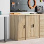 vidaXL Garagen-Aufbewahrungsschrank Sonoma-Eiche Massivholz Kiefer 860555_3