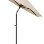 Schneider Balkonschirm, 150x150 cm, Natur, mit Kurbel. Ideal für Balkon & Loggia.