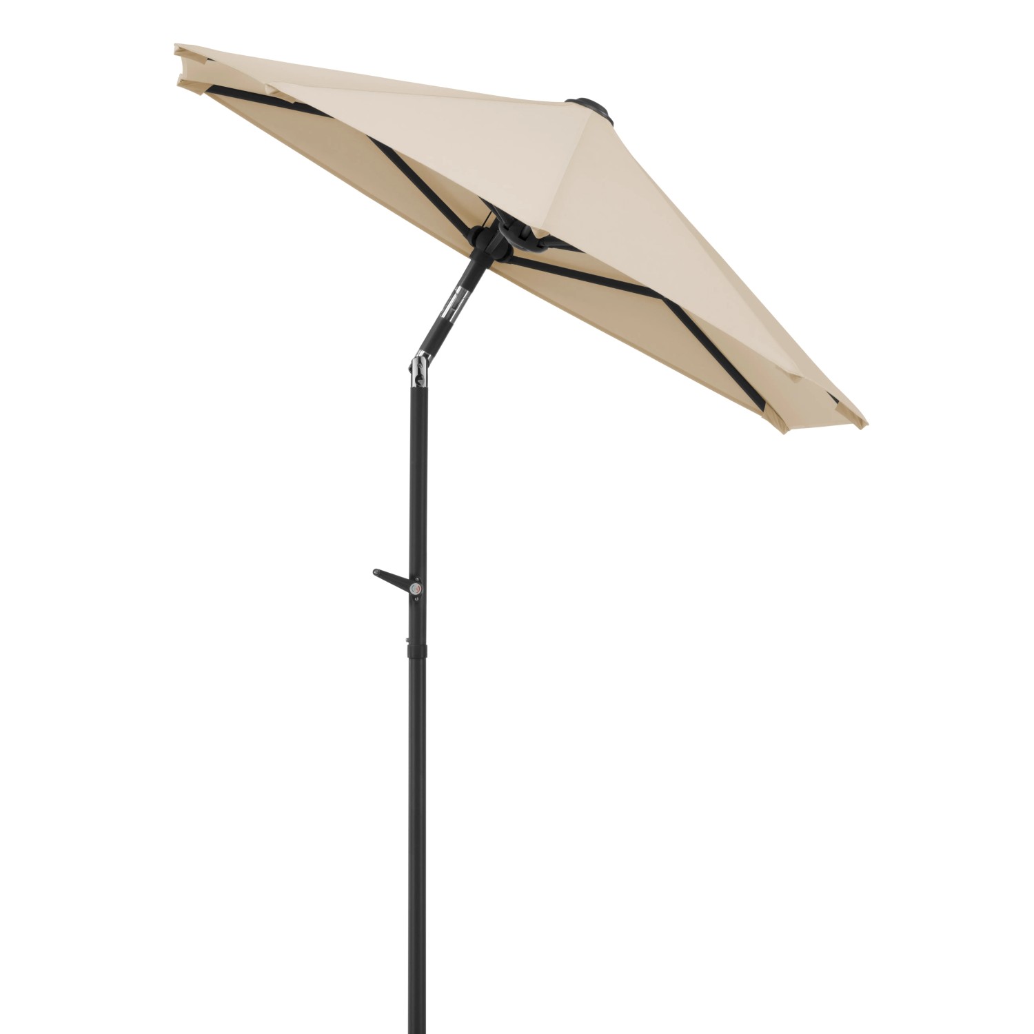 Schneider Balkonschirm, 150x150 cm, Natur, mit Kurbel. Ideal für Balkon & Loggia.