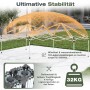 Sekey Faltpavillon 3x6m Gestell mit X-förmigen Legierungsstreben. Robustes Pop Up Gestell für hohe Stabilität und Windfestigkeit.