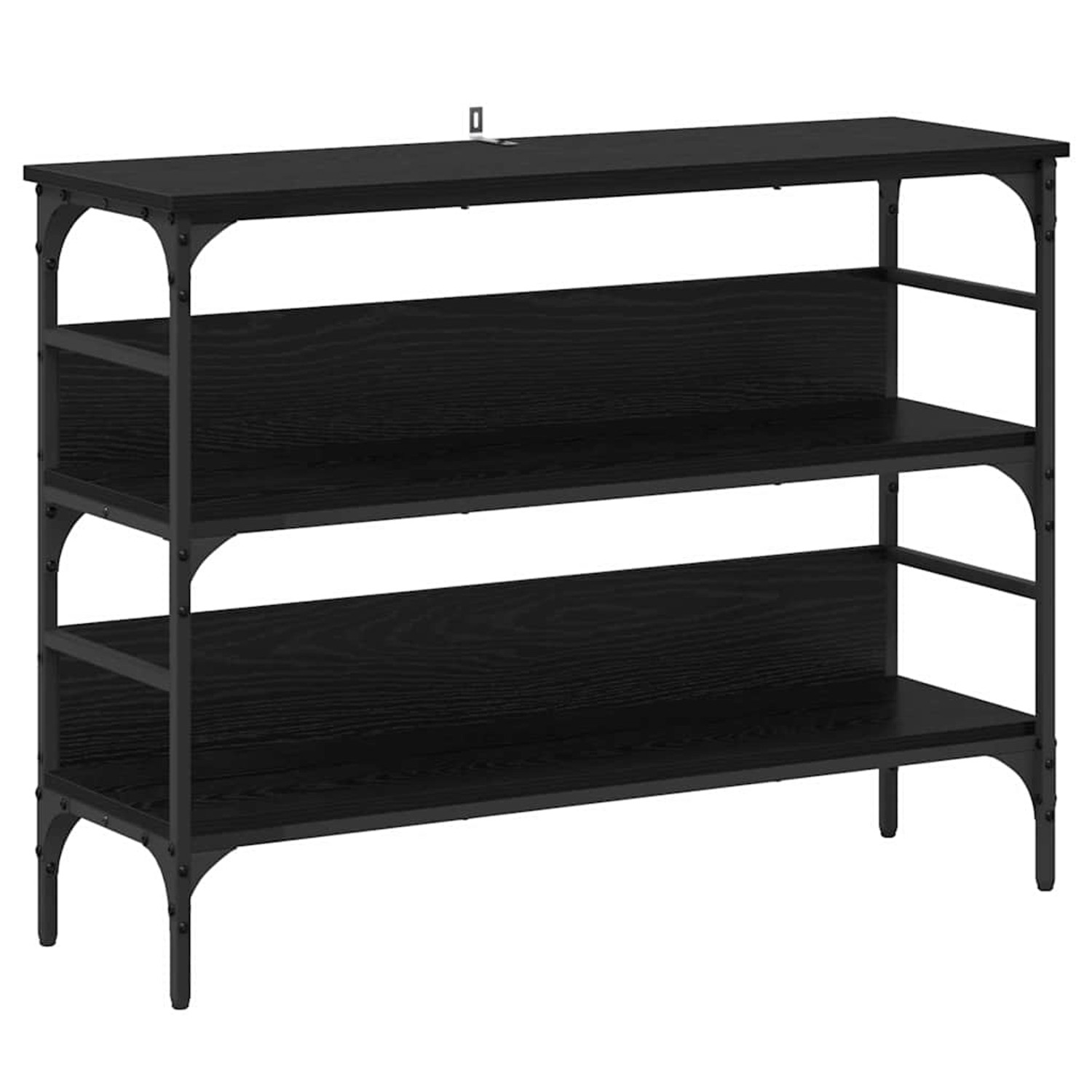 vidaXL Konsolentisch mit Regal Schwarz Eichen-Optik 100 x 32 x 75 cm 883555 günstig online kaufen