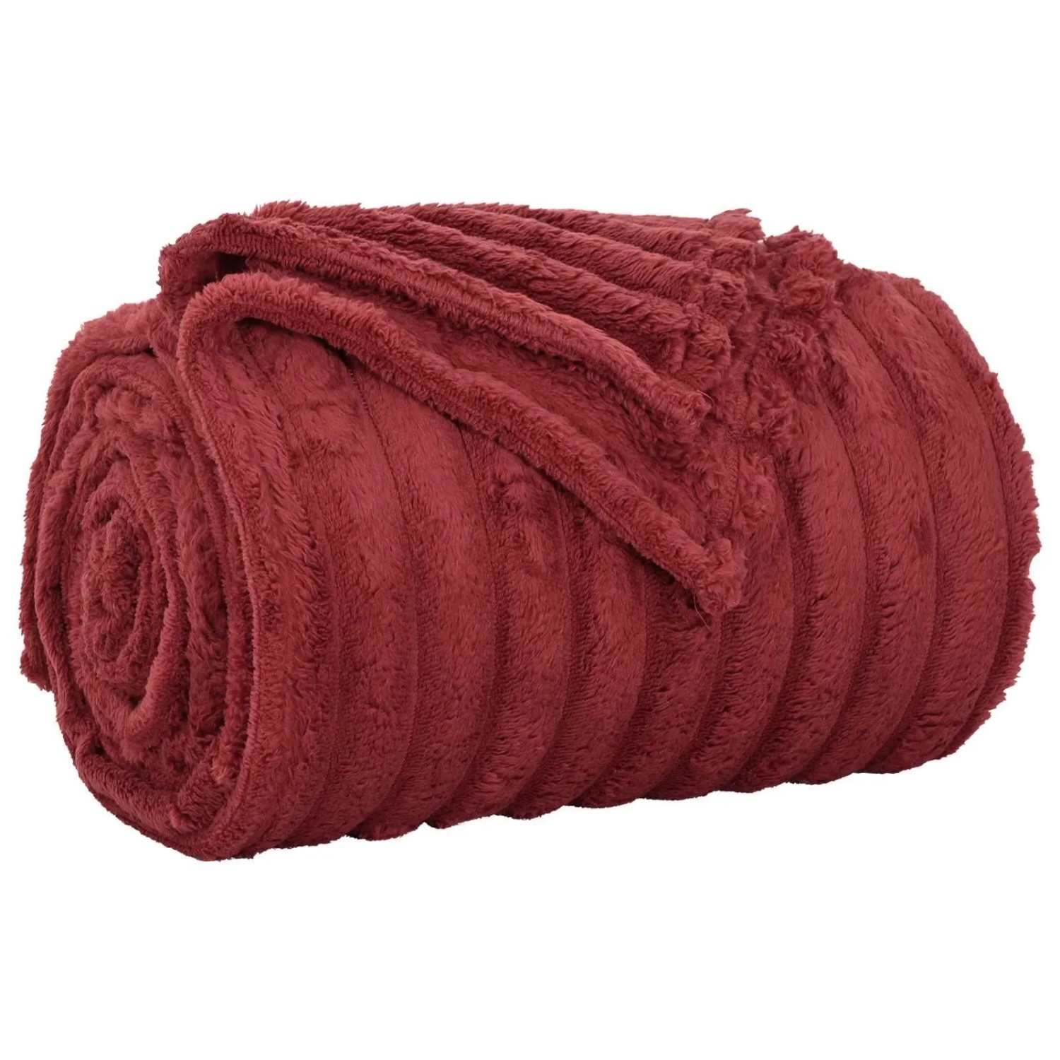 vidaXL Überwurfdecke Bordeauxrot 200 x 150 cm Fleece 42016850