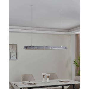 Zwei silberne Seilabhängungen für Eglo Expert Wannenleuchten zur stufenlosen Höhenverstellung.