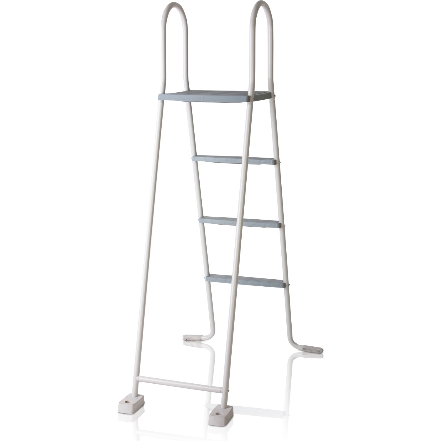 Leiter für Gre Stahlwand-Pool Kea, 134 cm hoch, mit 2x3 Stufen und Plattform.