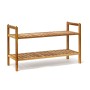 Relaxdays Schuhregal Walnuss Hell Stapelbar 40,5 cm x 69 cm x 26 cm 1,7 kg