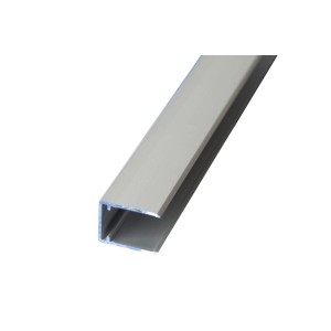 Alu-U-Profil, eloxiert, 1,6 cm für Kunststoffbedachung, 300 cm lang.