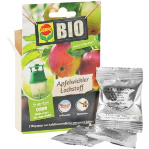 Compo BIO Apfelwickler Lockstoff, 3 Stück, zur Bekämpfung von Ungeziefer im Garten.