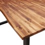 vidaXL Esstisch Akazie mit Baumkante, 200x90 cm, Massivholz Tisch mit U-Gestell.