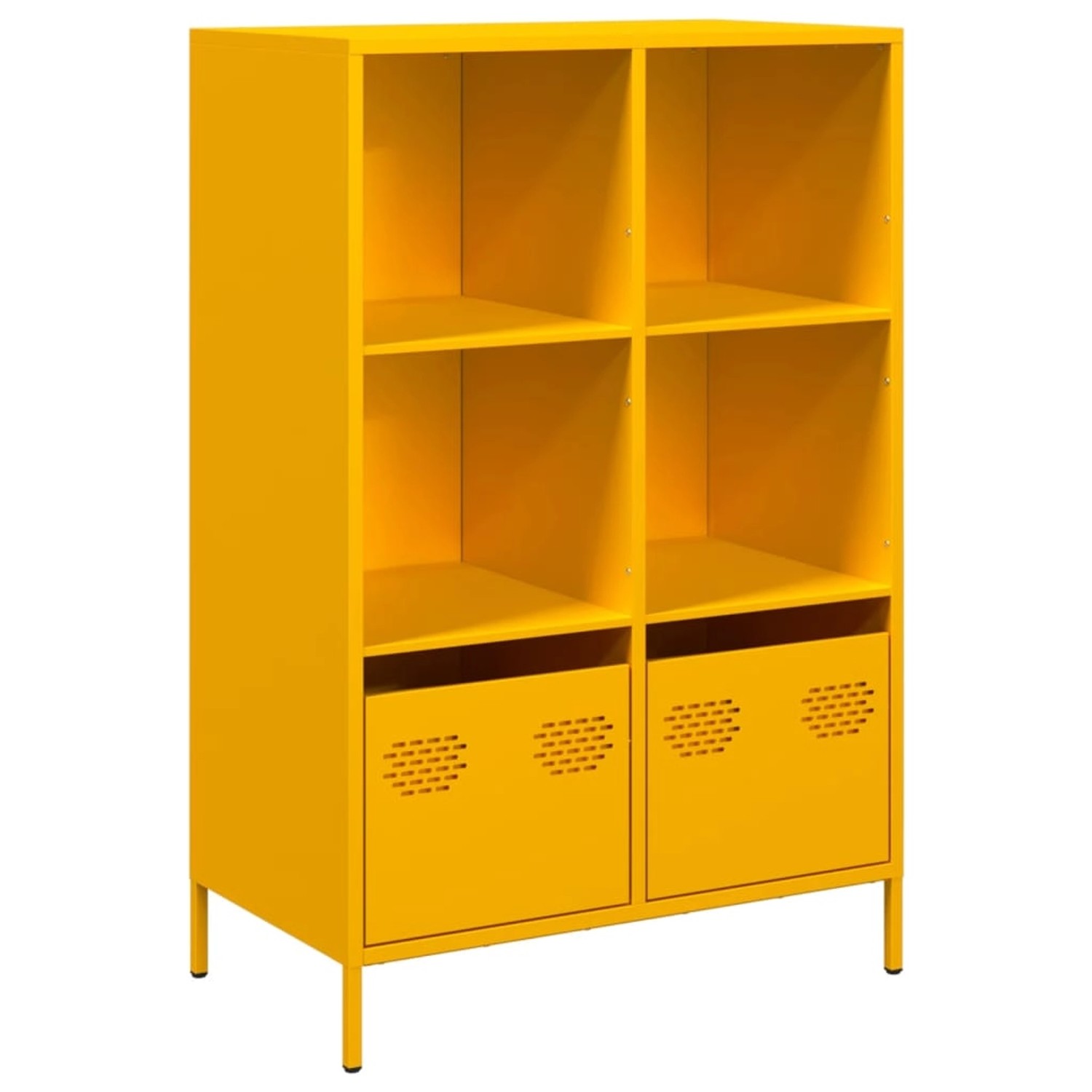 vidaXL Highboard Senfgelb 68x39x103,5 cm Stahl 851385 günstig online kaufen