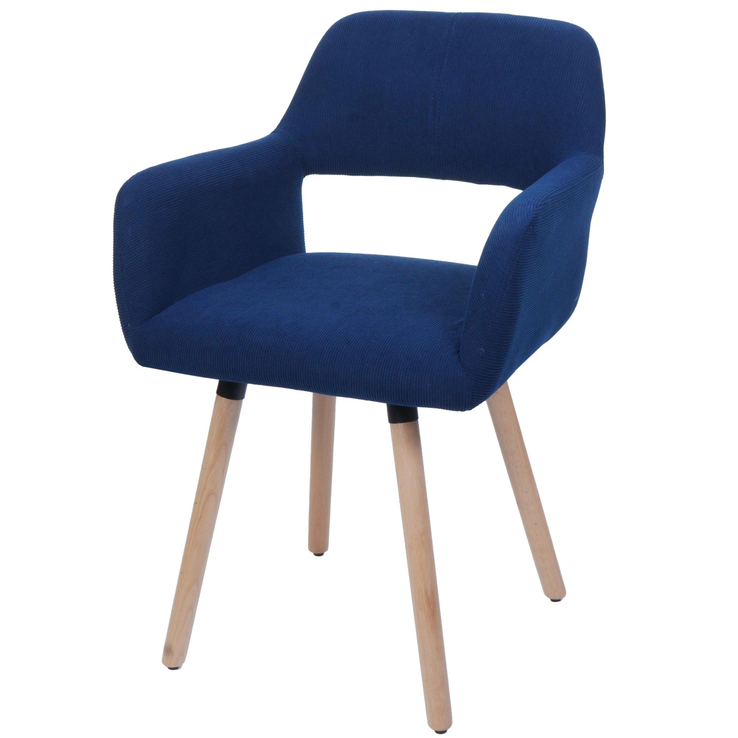 MCW Esszimmerstuhl A50 II Blau Stoff/Textil Cord 400g/m² günstig online kaufen