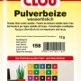 Clou Pulverbeize Dunkelgrün, wasserlösliche Holzbeize für Hart- und Weichhölzer, 12g Packung.