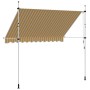 vidaXL Einziehbare Markise, 300 cm, orange-weiß gestreift, mit Handkurbel.
