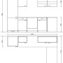 Skizze der Respekta Winkelküche KBL280WWCGKEG, 280x172 cm, Weiß/Nussbaum, mit Maßen.