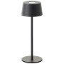 Schwarze Akku-Tischleuchte Jona von Brilliant, 25 cm, für Innen & Außen.