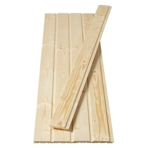 Profilholz Nut und Feder, 12,5x96x1800 mm, Fichte/Tanne, zur Wand- und Deckenverkleidung.