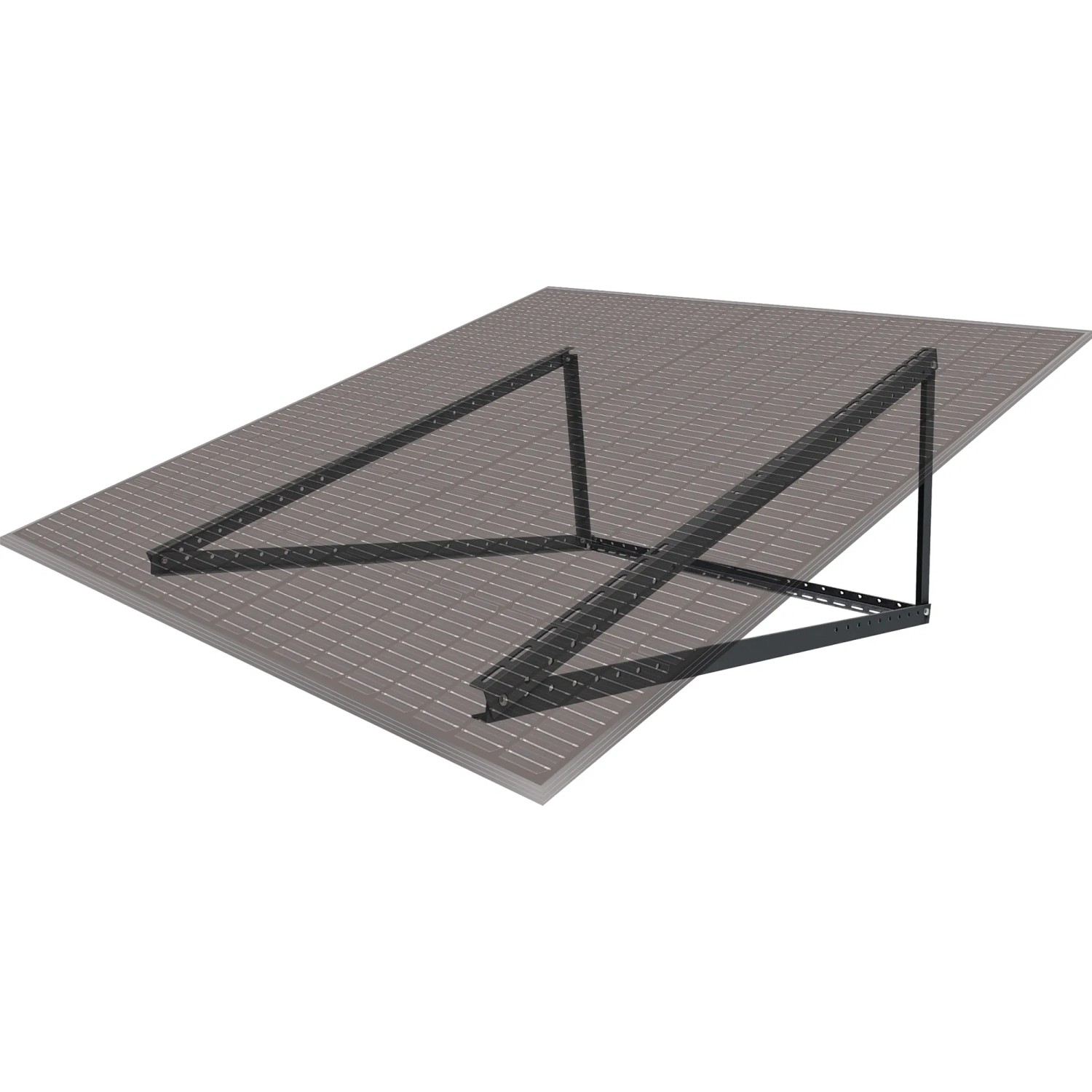 Schwaiger Ständerwerk für 1 Solarmodul, verstellbar, aus Aluminium, in Schwarz.