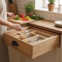 Relaxdays Schubladeneinsatz Bambus MDF Natur 5-teilig Pflegeleicht 27 cm x 12,5 cm x 5 cm 1 kg_2