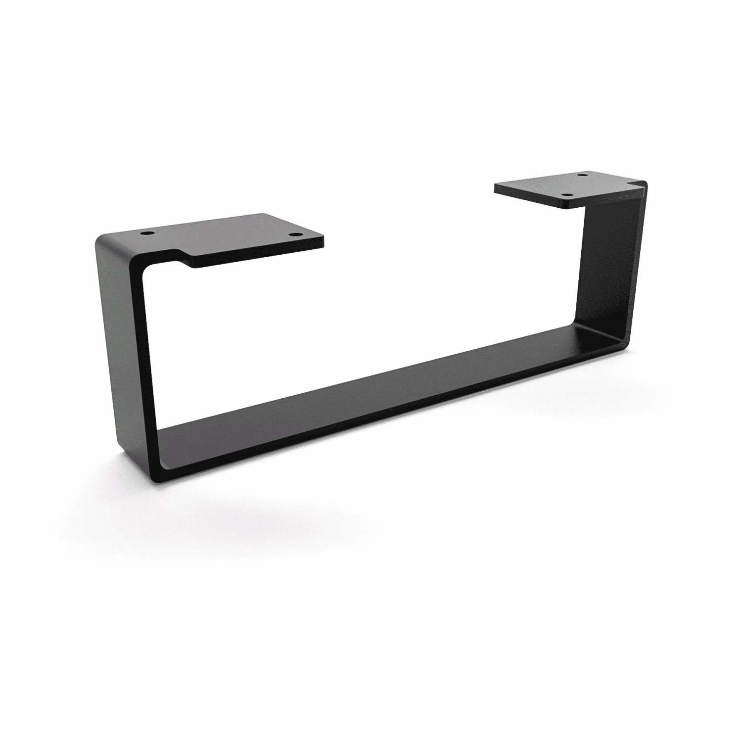 HEVVA Möbelbein LUXEMBURG 10 cm Hoch 30 cm Tief 1 Fuß Schwarz