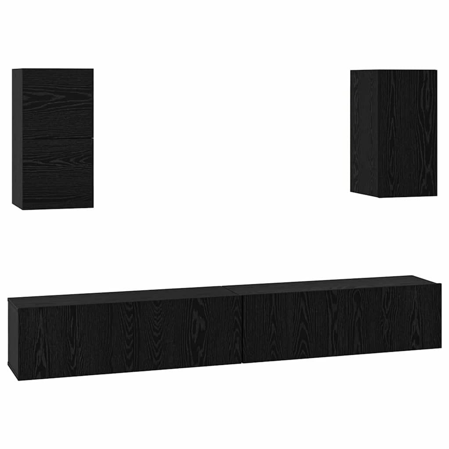 vidaXL TV Schrank Wandmontiert Schwarz Eichen-Optik Holzwerkstoff 3393346 günstig online kaufen