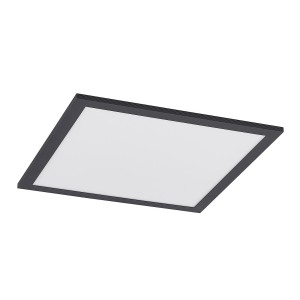 Lindby LED Panel Nelios 9956142 Dimmbar mit Leselampe Modern in Schwarz aus Aluminium 1-flammig Wohnzimmerleuchte