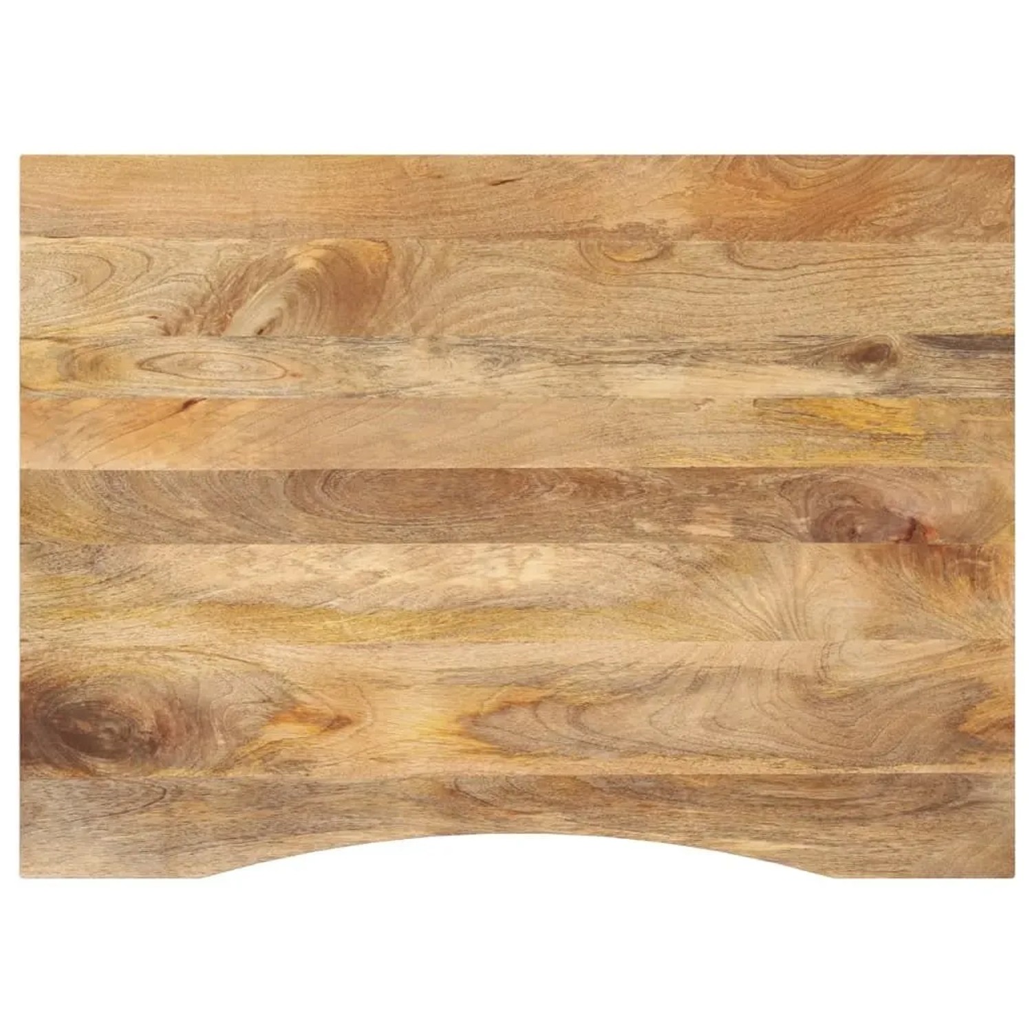 vidaXL Schreibtischplatte mit Aussparung 110x80x2,5cm Massivholz Mango 370206