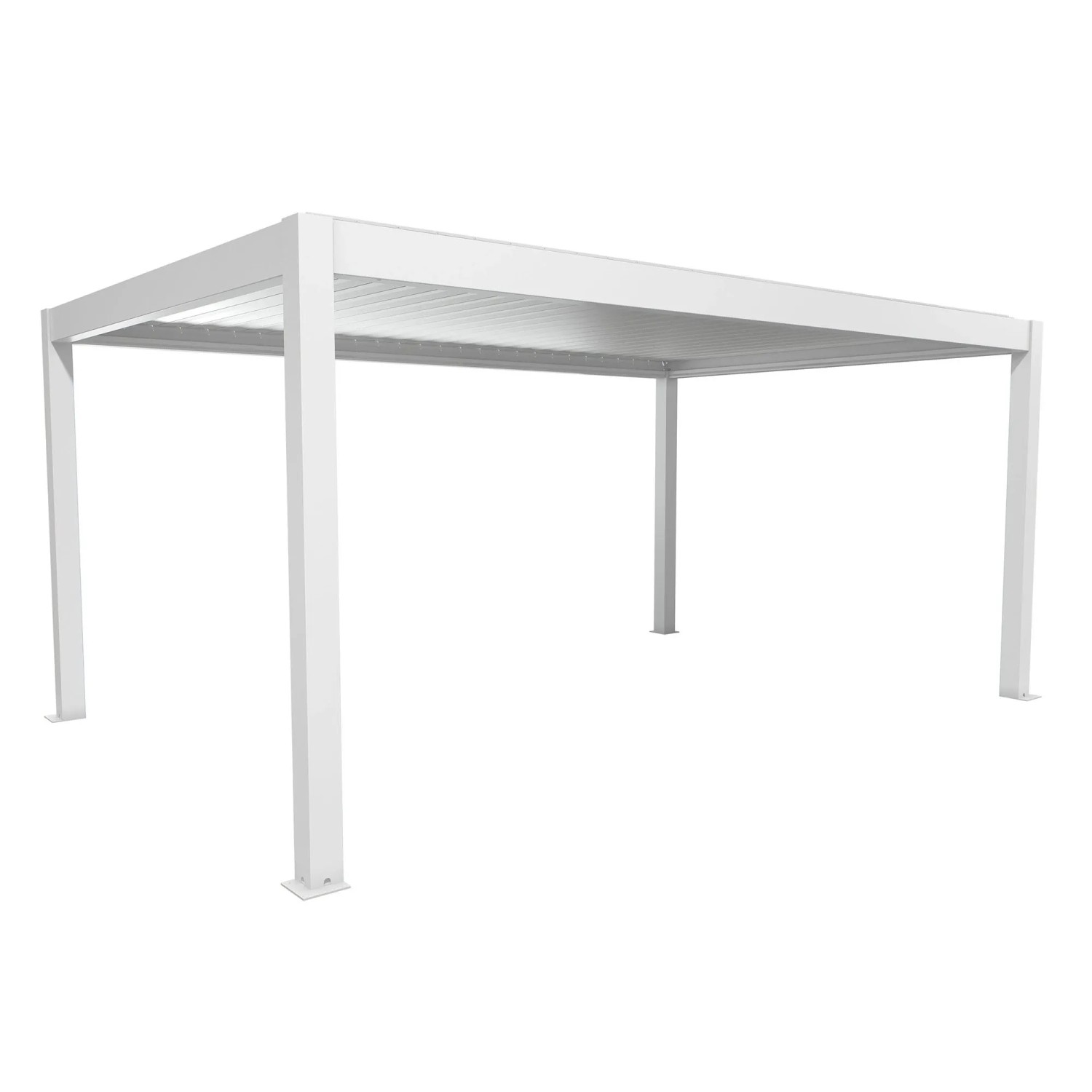Biohort Pergola 5,5 m x 3,5 m Weiß/Silber-Metallic