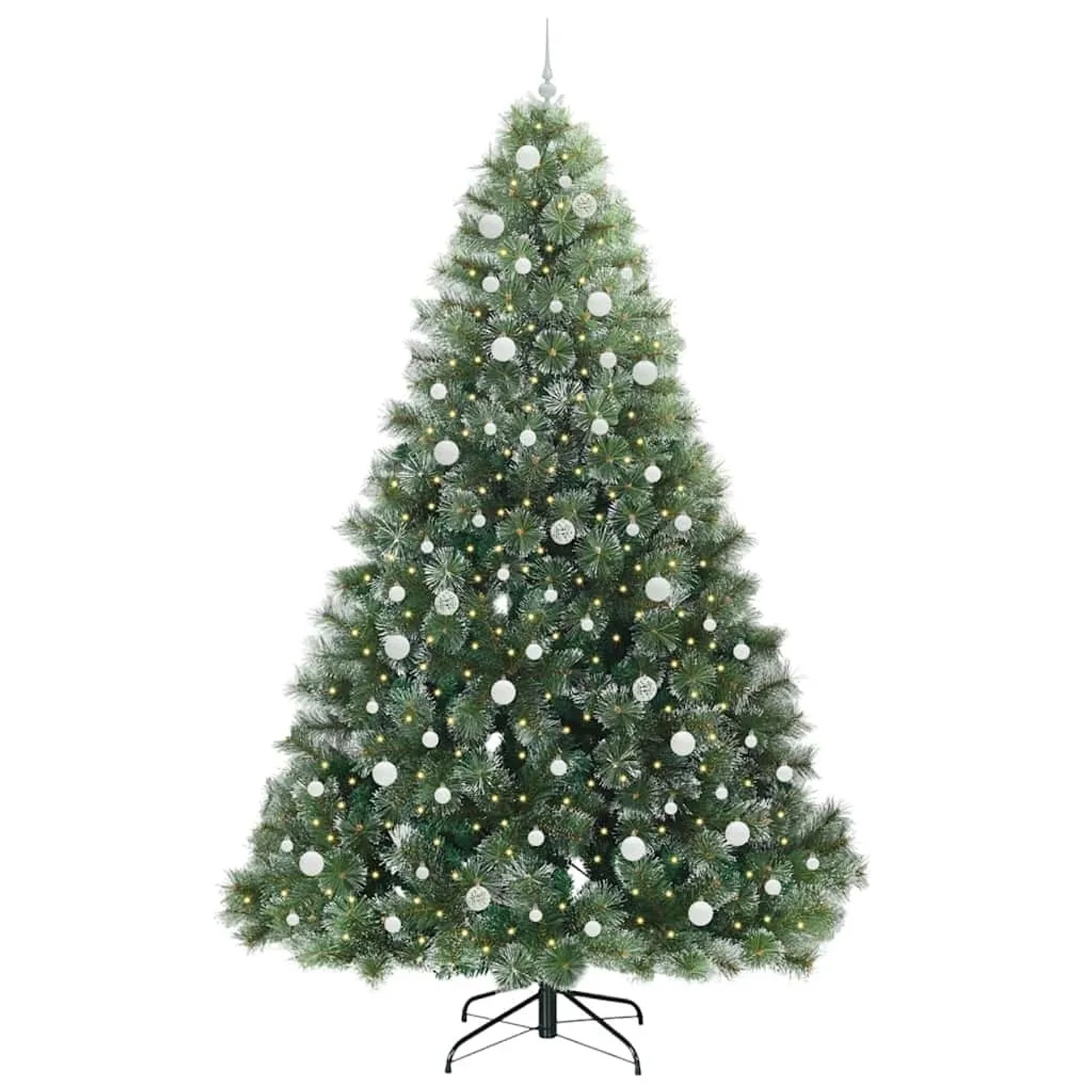 vidaXL Künstlicher Weihnachtsbaum mit 300 LEDs Grün 240 cm PE und PVC 3397877