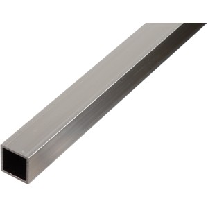 Edelstahl Vierkantrohr, 10x10x2000 mm, korrosionsbeständig.