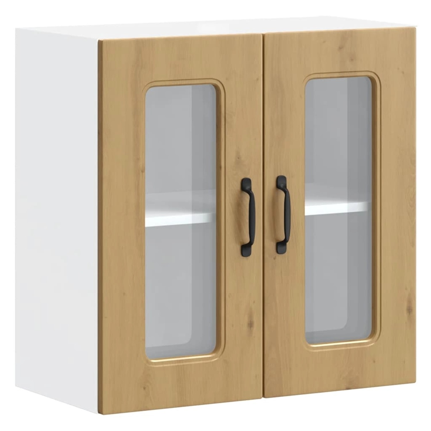 vidaXL Küchen-Hängeschrank mit Glastür Kalmar Artisan-Eiche Holzwerkstoff 8 günstig online kaufen