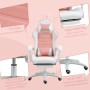 Rosa Vinsetto Gaming Stuhl mit Hasenohren, Kunstleder, verstellbar und mit Fußstütze.