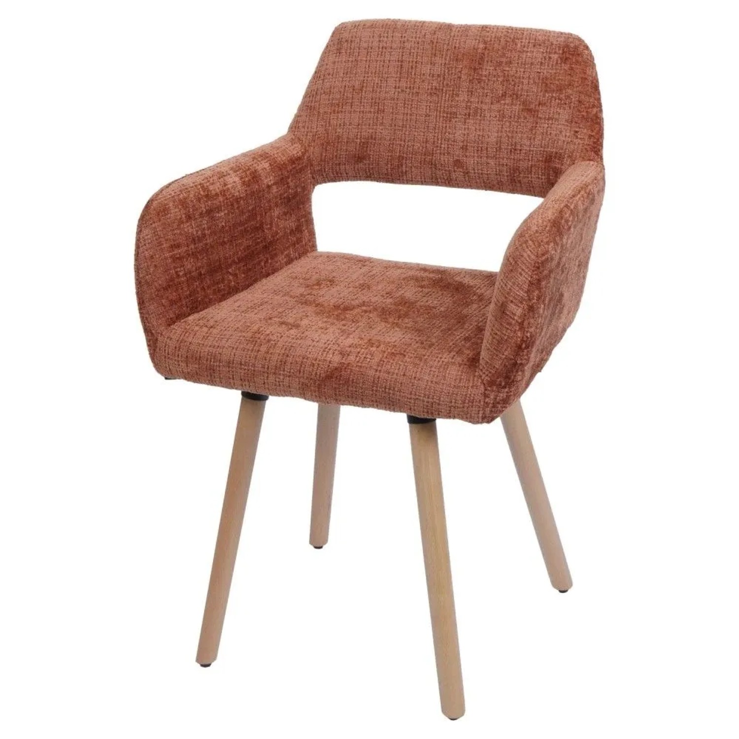 MCW Esszimmerstuhl A50 II Terrakotta Stoff/Textil Chenille 465g/m²