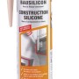 Fischer Bausilicon DBSA, braun, 310ml Kartusche mit Silikonklecks. Ideal für Bau- und Anschlussfugen.