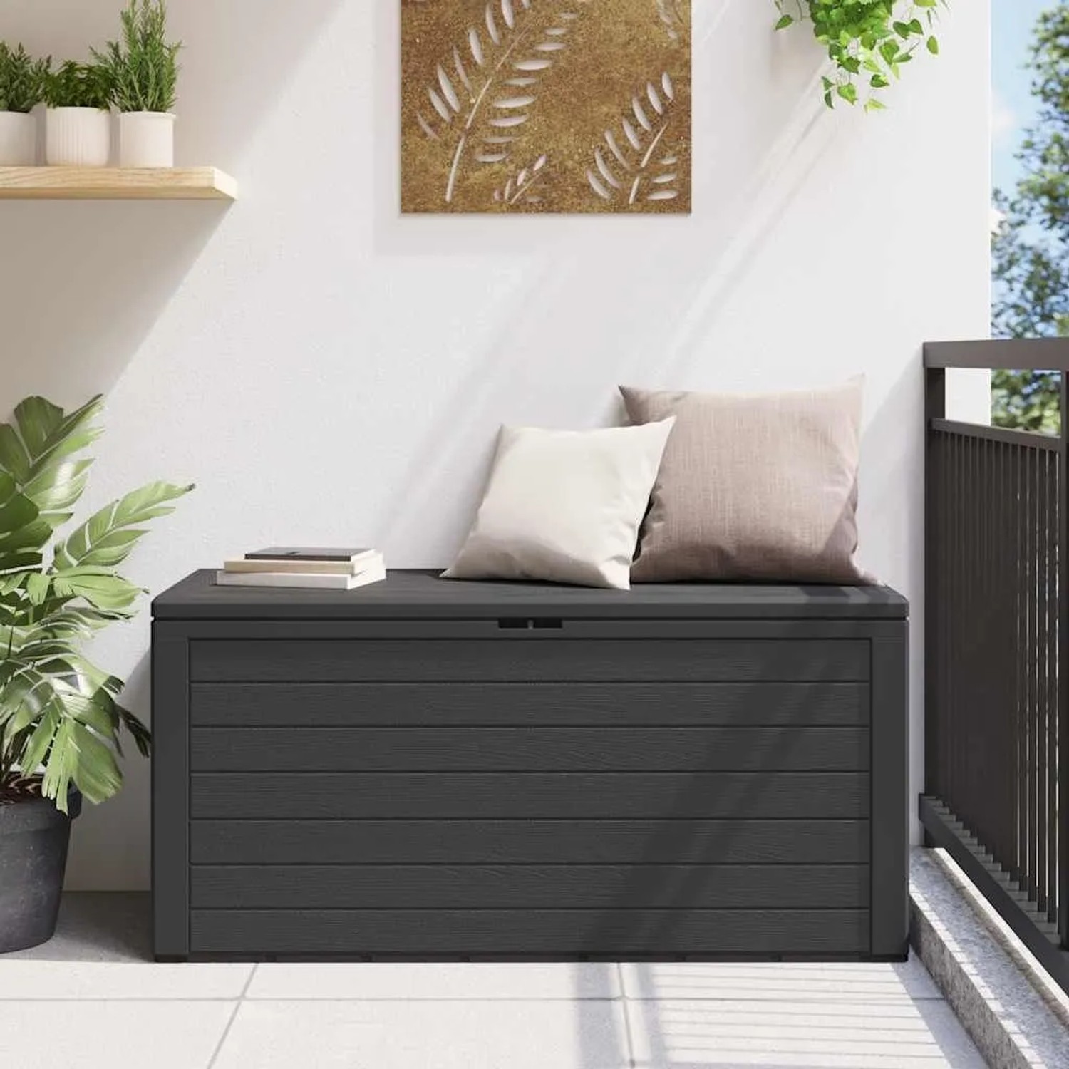 Furnicato Gartenbox Anthrazit 116x44x55 Cm