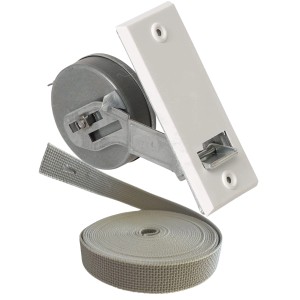 Rollwin Rolladen Gurtwickler Unterputz 105mm Lochabstand Mit 7m Gurt 23mm Rolladengurt Weiß Rollo Wickler Mit Abdeckblende Rollladen Aufwickler