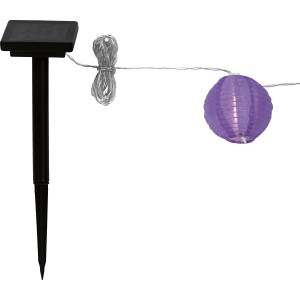 Bunte Solar-Lichterkette mit Lampions, 5 m Länge, für den Außenbereich.